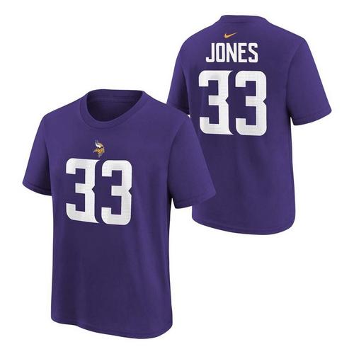Nike Kids' Minnesota Vikings Aaron Jones #33 Fuse Name & Number T-Shirt - Primary Image