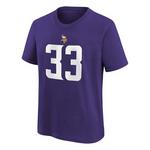 Nike Kids' Minnesota Vikings Aaron Jones #33 Fuse Name & Number T-Shirt - Thumbnail 3 of 3
