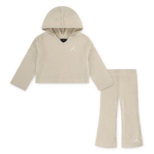 Baby Girls' Jordan "Heir to the Crown" Ribbed Pullover Hoodie and Pants Set - Primary Image