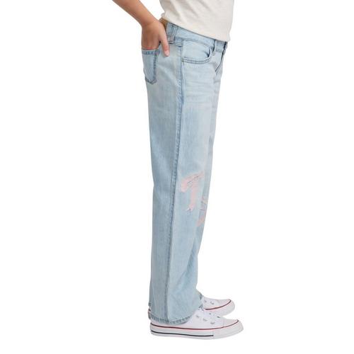 Girls' abercrombie kids Baggy Embroidered Original Wide Leg Jeans - Primary Image