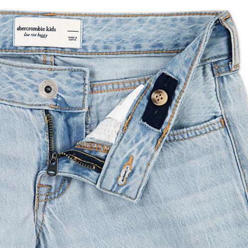 Girls' abercrombie kids Baggy Embroidered Original Wide Leg Jeans - Primary Image