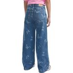 Girls' abercrombie kids High Waist Wide Leg Bow Print Jeans - Thumbnail 3 of 6