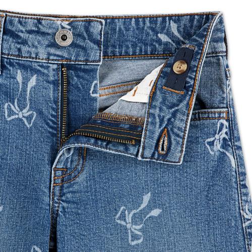 Girls' abercrombie kids High Waist Wide Leg Bow Print Jeans - Primary Image