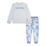 Kids' abercrombie kids Long Sleeve Logo T-Shirt and Printed Joggers Pajama Set - Thumbnail 1 of 2