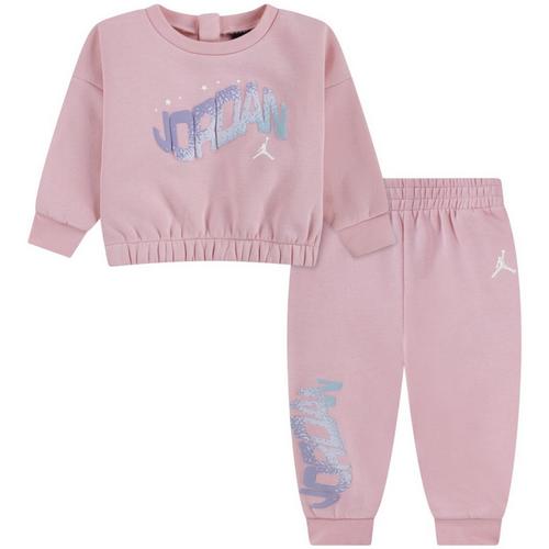 Baby Girls' Jordan Club Bubble Crewneck Sweatshirt Set - Primary Image