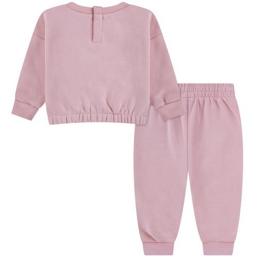 Baby Girls' Jordan Club Bubble Crewneck Sweatshirt Set - Primary Image