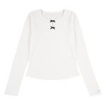 Girls' abercrombie kids Double Bow Long Sleeve Shirt - Thumbnail 3 of 5