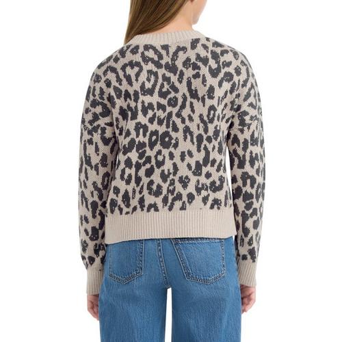 Girls' abercrombie kids Leopard Pullover Sweater - Primary Image