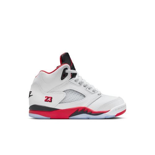 Little Kids' Air Jordan 5 Retro "Fire Red Black Tongue" Sneakers - Primary Image