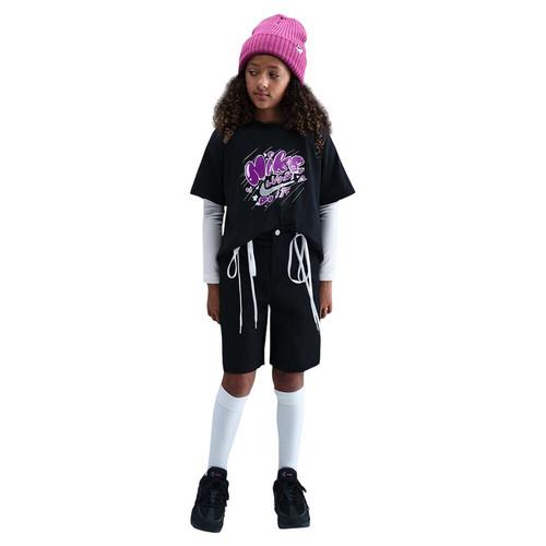 Girls' Nike Sportswear Essential Doodle T-Shirt - Primary Image