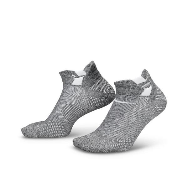 Nike No Show Running Socks Small Grey/White