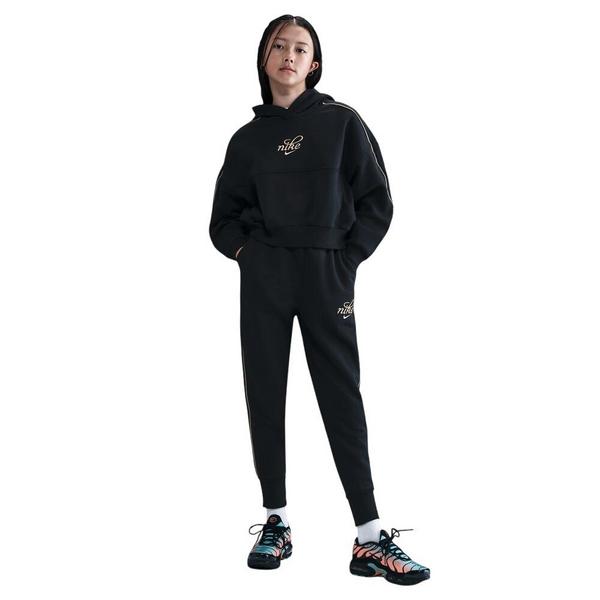 Girls' Nike Sportswear Club Fleece Joggers XLarge Black/Metallic Gold Regular