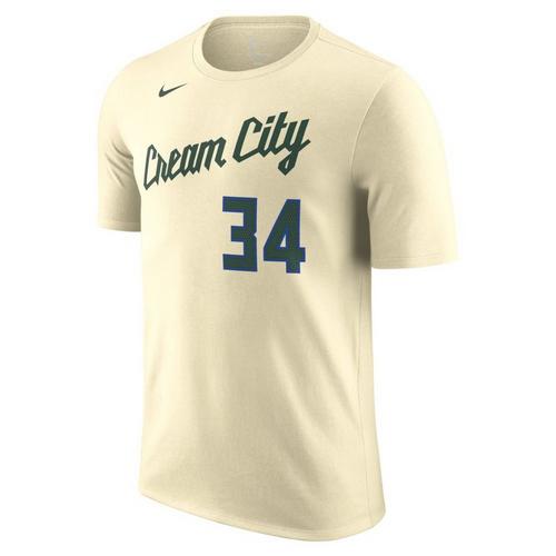 Nike Milwaukee Bucks Giannis Antetokounmpo #34 2025 City Edition Name & Number T-Shirt - Primary Image