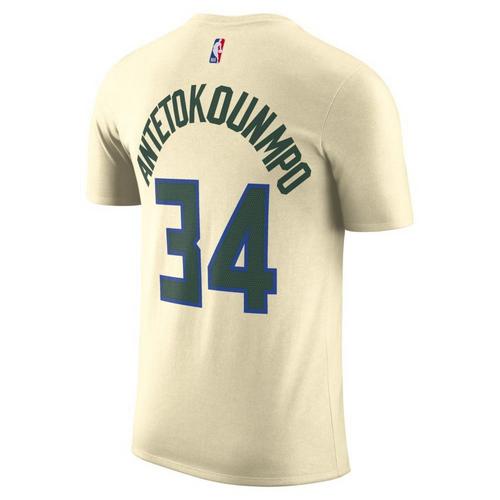 Nike Milwaukee Bucks Giannis Antetokounmpo #34 2025 City Edition Name & Number T-Shirt - Primary Image