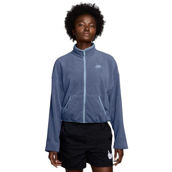 Women's Nike Sportswear Club Fleece Cozy Tracks Crewneck Sweatshirt Small World Indigo/Celestine Blue