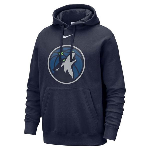 Minnesota Timberwolves Nike Club Logo Hoodie Medium Navy