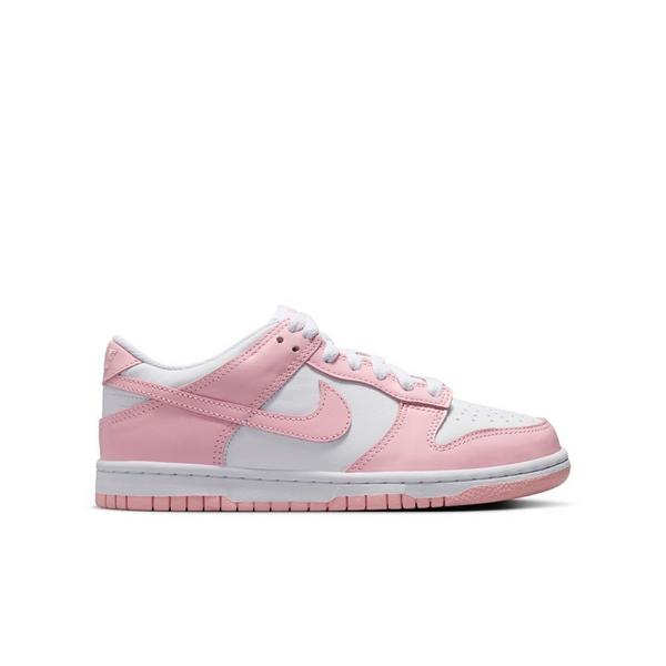 Kids' Nike Dunk Low Sneakers Big 3.5 Regular White/Med Soft Pink-White-White