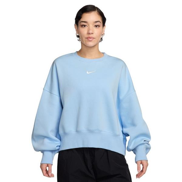 Women's Nike Sportswear Phoenix Fleece Crewneck Sweatshirt Small Celestine Blue/Sail