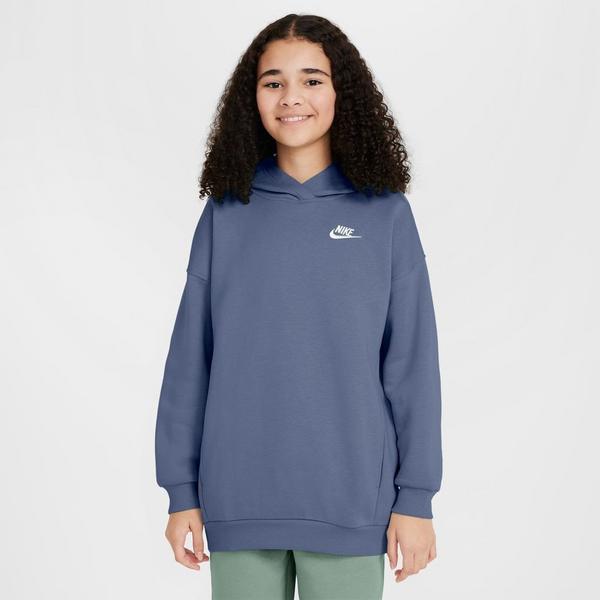 Girls' Nike Sportswear Club Fleece Hoodie XLarge World Indigo/World Indigo/White