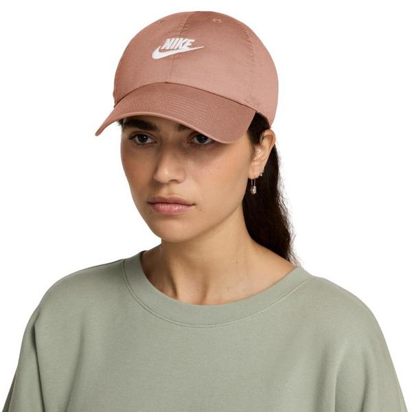 Women's Nike Club Unstructured Futura Wash Adjustable Hat S/M Rose Gold/White