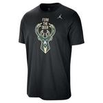 Jordan Milwaukee Bucks Statement Logo T-Shirt - Thumbnail 1 of 2