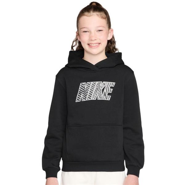 Kids' Nike Sportswear Club Fleece Graphic HBR Hoodie Medium Black