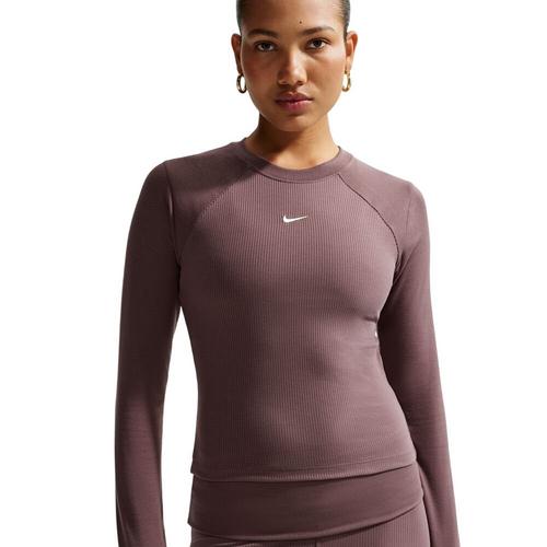 Women's Nike Sportswear Chill Knit Ribbed Long Sleeve Shirt - Primary Image