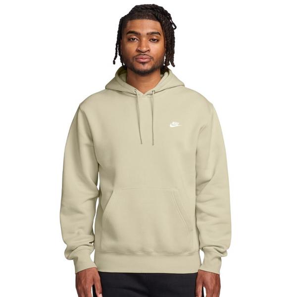 Men's Nike Club Fleece Hoodie XSmall Lt Khaki/Lt Khaki/White