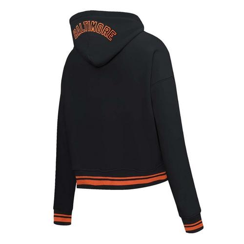 Pro Standard Women's Baltimore Orioles Mash Up Rib Fleece Cropped Hoodie - Primary Image