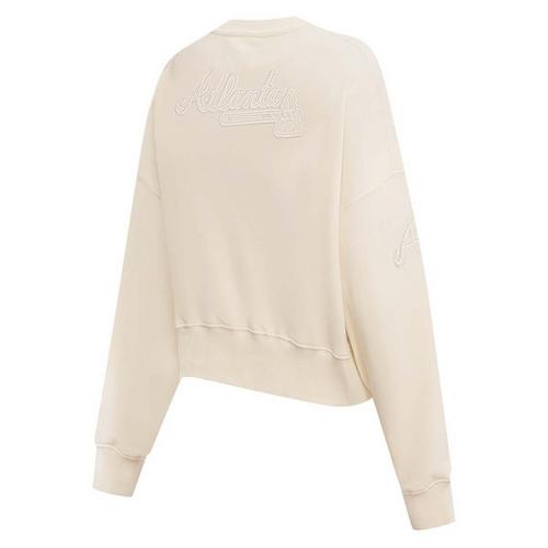 Pro Standard Women's Atlanta Braves Neutral Fleece Crew - Primary Image