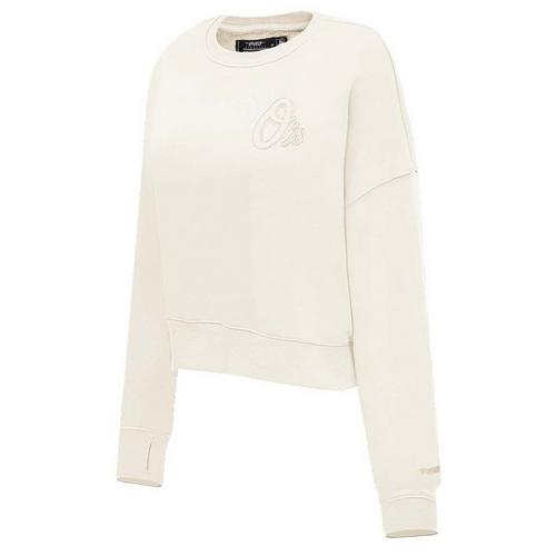 Pro Standard Women's Baltimore Orioles Neutral Fleece Crew - Primary Image
