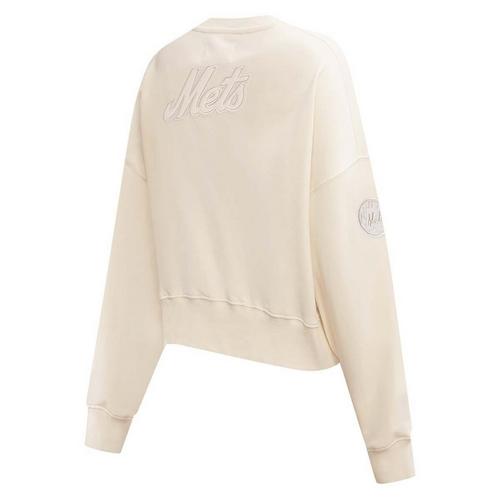 Pro Standard Women's New York Mets Neutral Fleece Crew - Primary Image