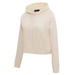 Pro Standard Women's Tampa Bay Rays Neutral Cropped Fleece Hoodie - Thumbnail 1 of 2