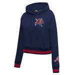 Pro Standard Women's Atlanta Braves Mash Up Rib Fleece Hoodie - Thumbnail 1 of 2