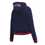 Pro Standard Women's Boston Red Sox Mash Up Rib Fleece Cropped Hoodie - Thumbnail 2 of 2