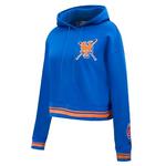 Pro Standard New York Mets Mash Up Rib Fleece Cropped Hoodie - Thumbnail 1 of 2