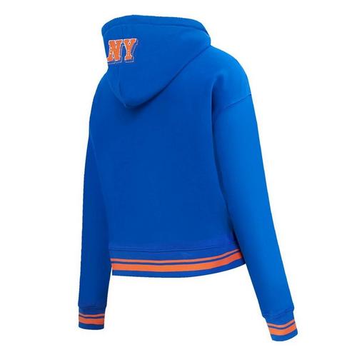Pro Standard New York Mets Mash Up Rib Fleece Cropped Hoodie - Primary Image