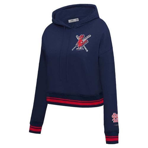 Pro Standard Women's St. Louis Cardinals Mash Up Rib Fleece Cropped Hoodie - Primary Image