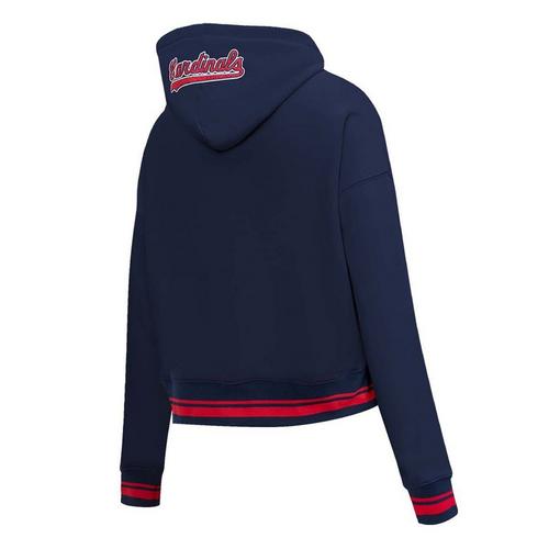 Pro Standard Women's St. Louis Cardinals Mash Up Rib Fleece Cropped Hoodie - Primary Image