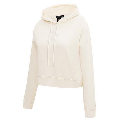 Pro Standard Women's Houston Astros Neutral Cropped Fleece Hoodie - Primary Image