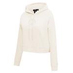 Pro Standard Women's Chicago Cubs Neutral Cropped Fleece Hoodie - Thumbnail 1 of 2