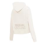 Pro Standard Women's Chicago Cubs Neutral Cropped Fleece Hoodie - Thumbnail 2 of 2