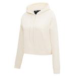 Pro Standard Women's Miami Marlins Neutral Cropped Fleece Hoodie - Thumbnail 1 of 2