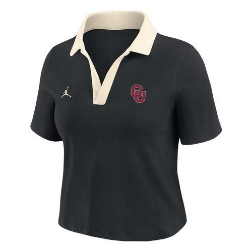 Nike Women's Oklahoma Sooners Cropped Polo - Primary Image