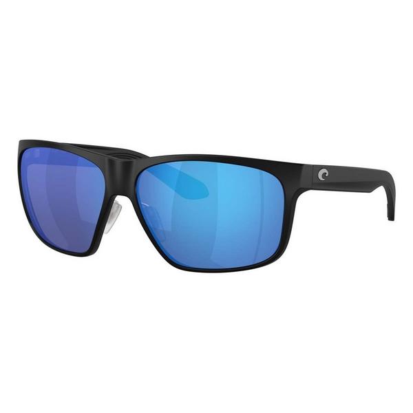 Men's Costa Del Mar Trades Polarized Sunglasses Matte Black/Blue Mirror 580 Glass