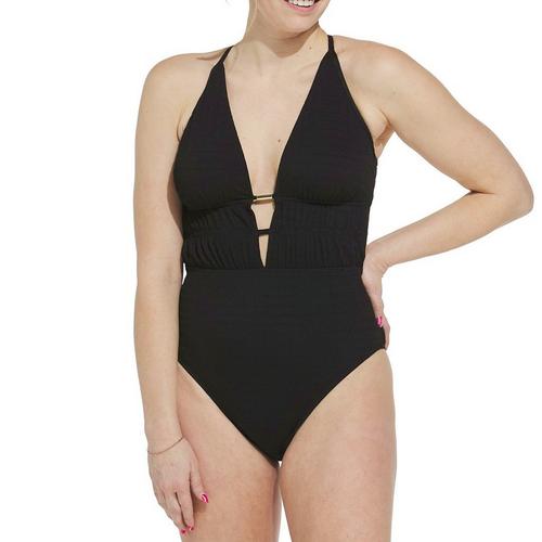 Women's Cupshe Deep Plunge Back-Tie One Piece Swimsuit - Primary Image