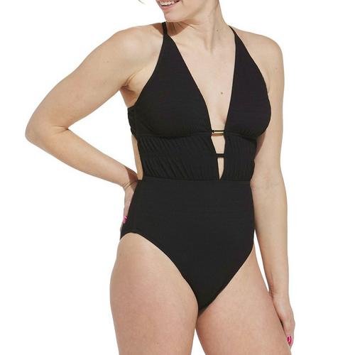 Women's Cupshe Deep Plunge Back-Tie One Piece Swimsuit - Primary Image