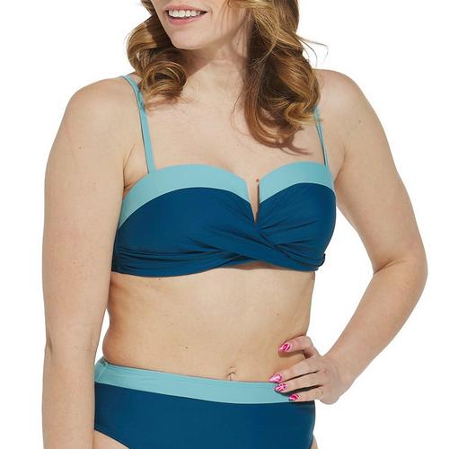 Women's Cupshe Wrap Front Bandeau Swim Bikini Top - Primary Image