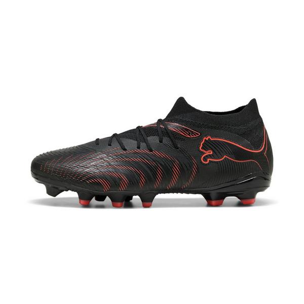 Puma Future 9 Match FG/AG Firm Ground & Artificial Grass Molded Soccer Cleats M8.5/W10 Puma Black/Glowing Red/Strong Grey