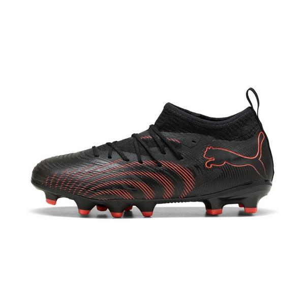 Kids' Puma Future 9 Match FG/AG Firm Ground & Artificial Grass Molded Soccer Cleats Little 11Y Black/Glowing Red/Strong Grey